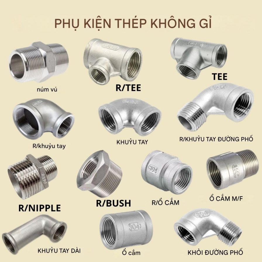 Phụ kiện ren inox